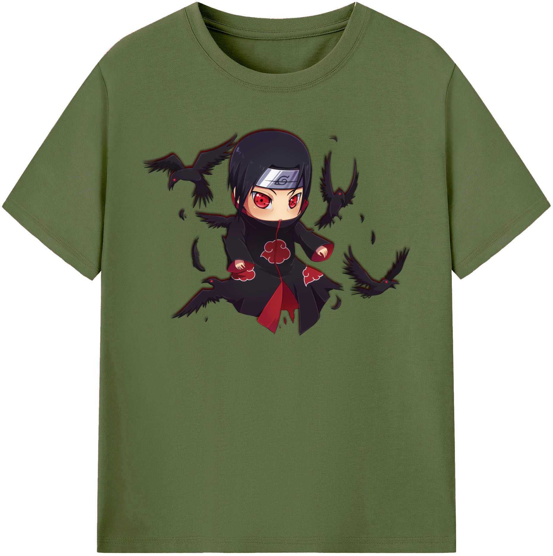 （画像用） NARUTO -ナルト- うちは イタチ Uchiha Itachi 綿100％半袖Tシャツ（フロントプリント）